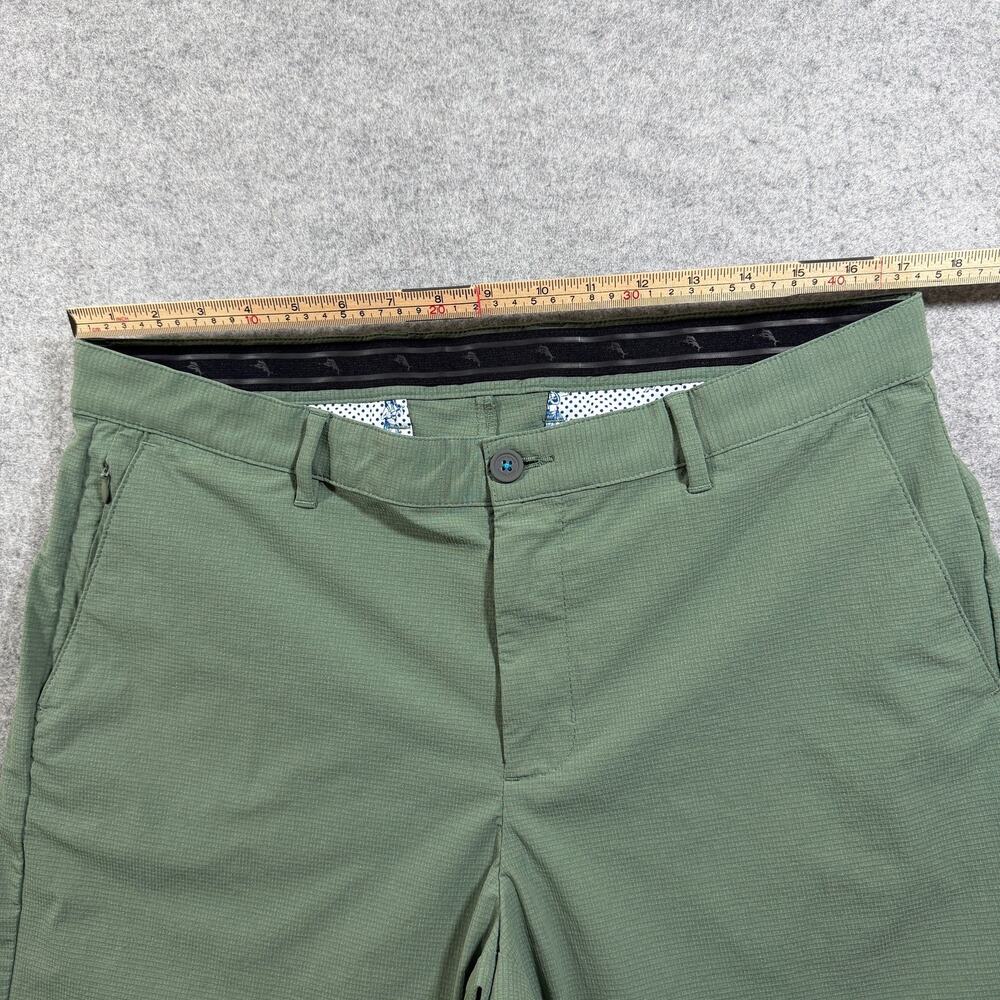 Tommy Bahama Golf Shorts Mens 36 Olive Green Stretch Flat Front Preppy Active - Picture 6 of 13
